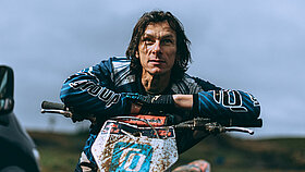 Toni Roßberger sitting on a Motorcross bike