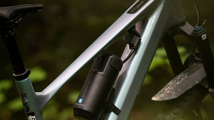 Am Bike angebrachter Range Extender von TQ