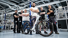 Produktionsteam präsentiert E-Bike mit TQ Antrieb