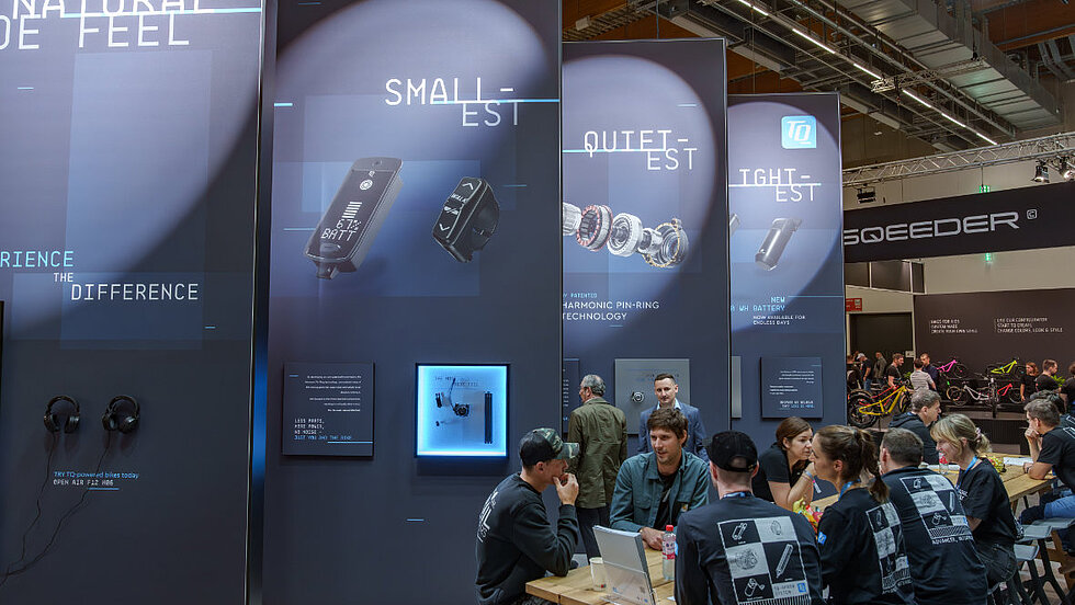 TQ e-bike exhibition booth at the Eurobike