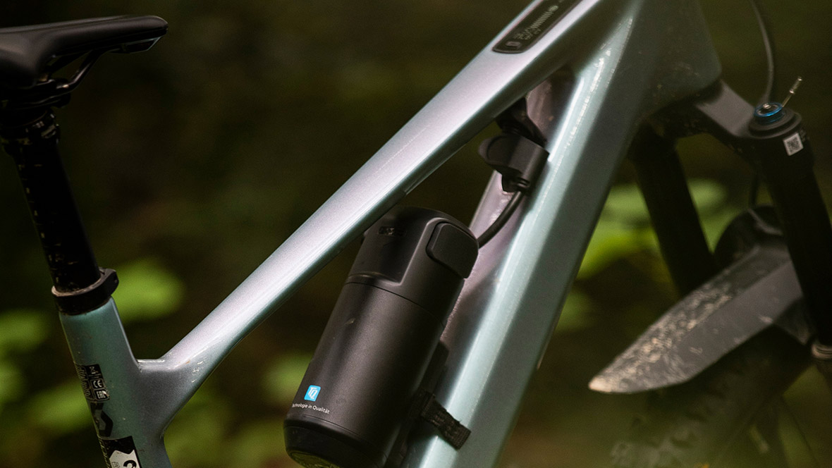 Am Bike angebrachter Range Extender von TQ