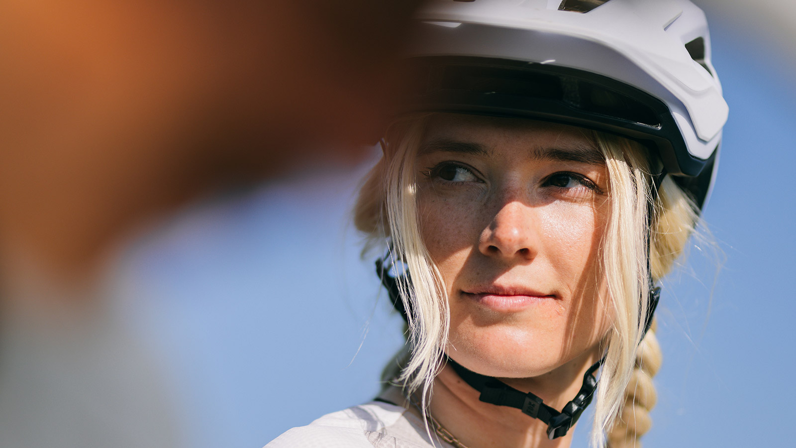 Face of a cyclist