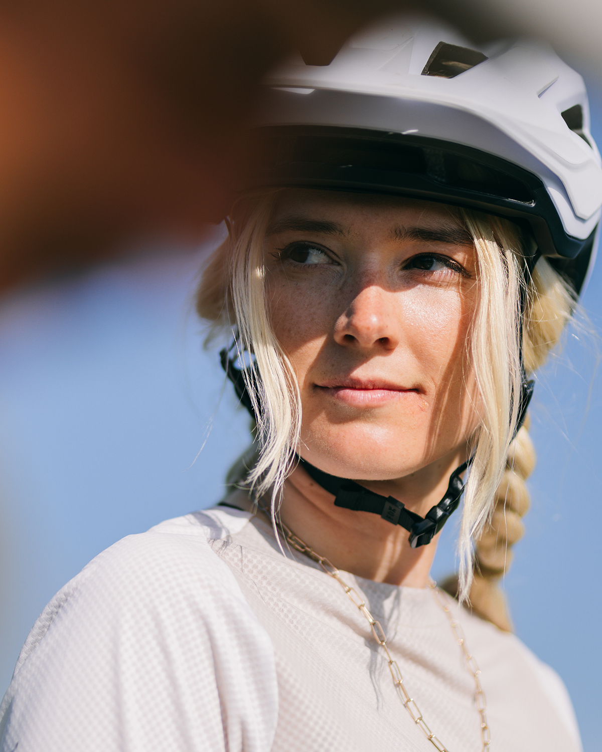 Face of a cyclist